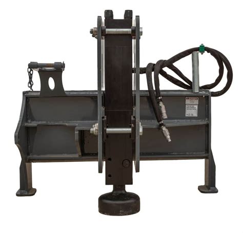 fence post driver skid steer|vibrating post driver for skid steer.